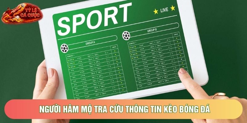 Người hâm mộ tra cứu thông tin kèo bóng đá