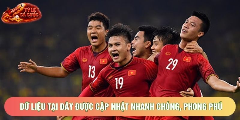 Dữ liệu tại đây được cập nhật nhanh chóng, phong phú